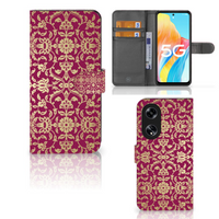 Wallet Case OPPO Reno8 T 5G Barok Pink - thumbnail