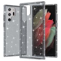 Samsung Galaxy S22 Ultra 5G Stijlvolle Glitter Series Hybrid Case - Grijs - thumbnail