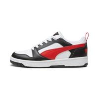 PUMA Unisex Rebound V6 Low Sneaker, Puma Wit voor All Time Red PUMA Black, 45 EU