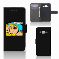 Samsung Galaxy J3 2016 Wallet Case met Pasjes Popart Oh Yes