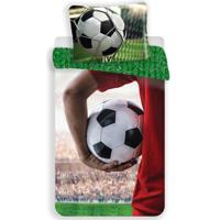 Voetbal Dekbedovertrek - Eenpersoons - 140 X 200 Cm - Multi