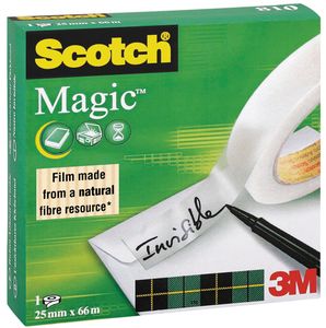 Scotch plakband Magic Tape ft 25 mm x 66 m