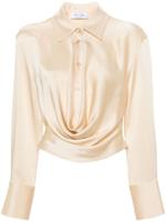 Blumarine Angora gedrapeerde blouse - Beige