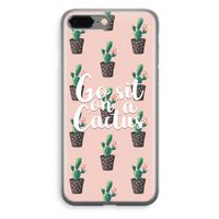 Cactus quote: iPhone 8 Plus Transparant Hoesje - thumbnail