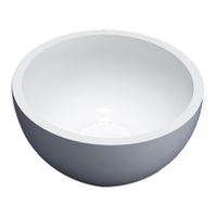 Waskom Sanisupply Small | 20 cm | Solid Surface | Vrijstaand | Rond | Wit mat