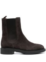 Gianvito Rossi bottines en cuir à bout rond - Marron