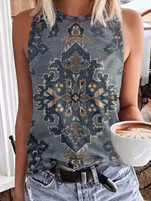 Katoen mengsels Bemanning Nek breien Tank Katoen mengsels Bemanning Nek breien Tank