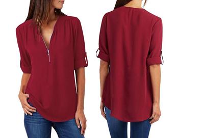 Blouse dames met rits | Ontvang nu torenhoge korting