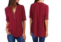 Blouse dames met rits | Ontvang nu torenhoge korting