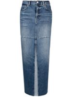 Reformation jupe longue Tazz en jean - Bleu