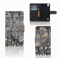 LG X Style Telefoonhoesje met Pasjes Krokodillenprint