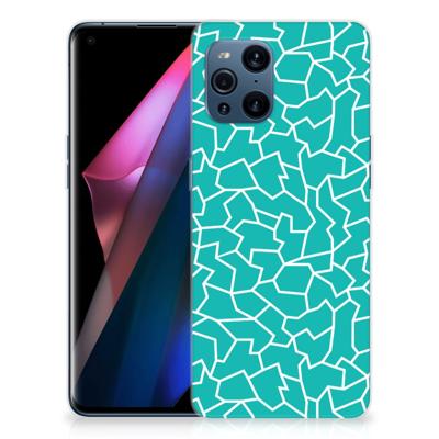 OPPO Find X3 | X3 Pro Hoesje maken Cracks Blue OPPO Find X3 | X3 Pro Hoesje maken Cracks Blue
