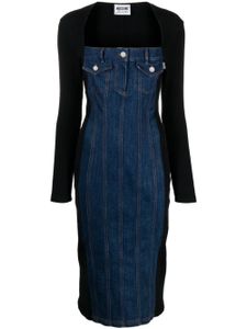 MOSCHINO JEANS robe mi-longue en jean - Noir