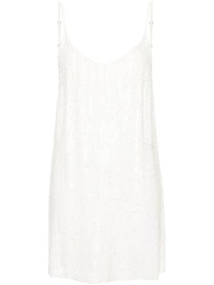 P.A.R.O.S.H. Jurk verfraaid met pailletten - Wit