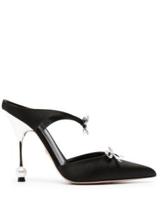 Giambattista Valli escarpins Diamond Ribbons 105 mm satiné. - Noir