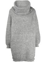 izzue robe courte en maille à col roulé - Gris