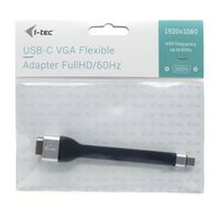 i-tec C31FLATVGA60HZ video kabel adapter 0,11 m USB Type-C VGA (D-Sub) Zwart - thumbnail