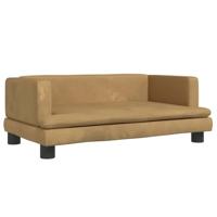vidaXL Hondenmand 80x45x30 cm fluweel bruin, hondenbank, hondenbed, dierenmand, huisdierenbank, huisdierenmand, dierenbed, huisdierenbed, hondenkussen