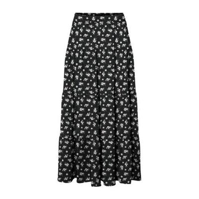 VERO MODA gebloemde rok VMSAGA van gerecycled polyester zwart VERO MODA gebloemde rok VMSAGA van gerecycled polyester zwart