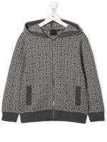 Givenchy Kids cardigan 4G en maille à capuche - Gris - thumbnail