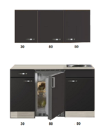 Kitchenette Faro Antraciet 130cm HRG-5384 - thumbnail