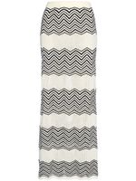 ERES Réglisse chevron-pattern maxi skirt - Noir - thumbnail