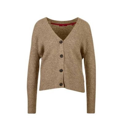 s.Oliver gebreid vest met wol beige