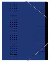 ELBA 400002023 sorteermap chic A4 7 vakken met blanco tabs & elastiek van karton in donkerblauw