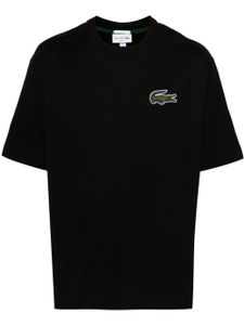 Lacoste t-shirt en coton à patch logo - Noir