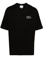 Lacoste t-shirt en coton à patch logo - Noir