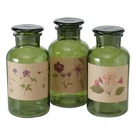 Boltze Home Apothekersfles Glas Drya Ø10xh22cm Groen - thumbnail