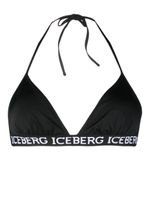 Iceberg haut de bikini à bande logo - Noir - thumbnail