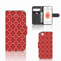 Apple iPhone 5 | 5s | SE Telefoon Hoesje Batik Rood - thumbnail