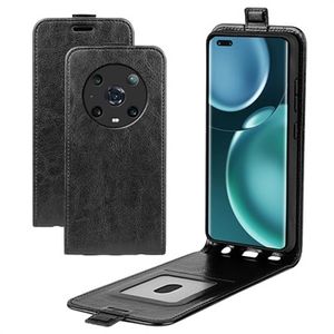 Honor Magic4 Pro Verticale Flip Case met Kaarthouder - Zwart