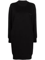 Moncler logo-print cotton sweatshirt dress - Noir - thumbnail