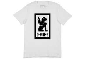 Chrome Large Lock Up T-Shirt - Wit/Zwart