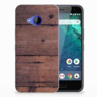 HTC U11 Life Bumper Hoesje Old Wood