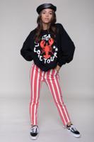 Colourful Rebel Lobster Love Tour Trui  Zwart Dames - Loose Fit - Katoen