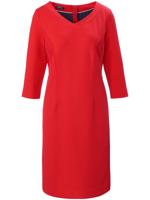 Jurk 3/4-mouwen en V-hals Van Basler rood