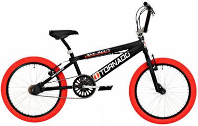 Bikefun 20 Inch 31 cm Unisex V-Brakes Zwart/Rood