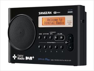 Sangean DPR-69+ Transistorradio DAB+, VHF (FM) Acculaadfunctie Zwart