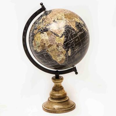 Gifts Amsterdam Wereldbol 20 cm zwart Gifts Amsterdam Wereldbol 20 cm zwart