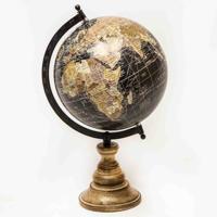 Gifts Amsterdam Wereldbol 20 cm zwart