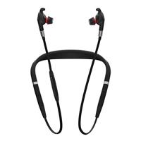 Jabra Evolve 75e MS Wireless Earbuds – Microsoft Certified Earphones With Long-Lasting Battery Life – Vibrating Neckband and Busylight – Black