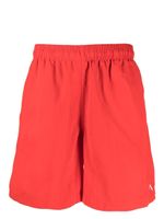 Stüssy short de bain à logo imprimé - Rouge