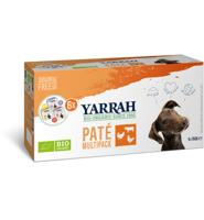 Yarrah Yarrah Hondenvoer Multipack Pate Kip Rund Kalkoen Bio (6x150g)