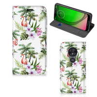 Motorola Moto G7 Play Hoesje maken Flamingo Palms