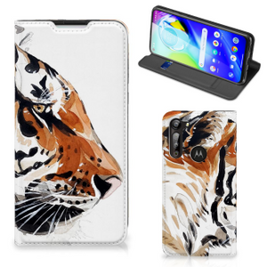 Bookcase Motorola Moto G8 Power Watercolor Tiger