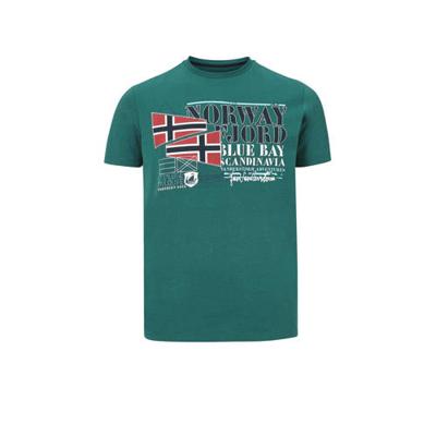 Jan Vanderstorm T-shirt ARWED Plus Size met printopdruk groen Jan Vanderstorm T-shirt ARWED Plus Size met printopdruk groen