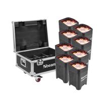 Beamz BeamZ BBP96 Uplighter set 8 met flightcase